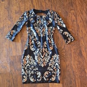 B Darlin Black and Silver Dress